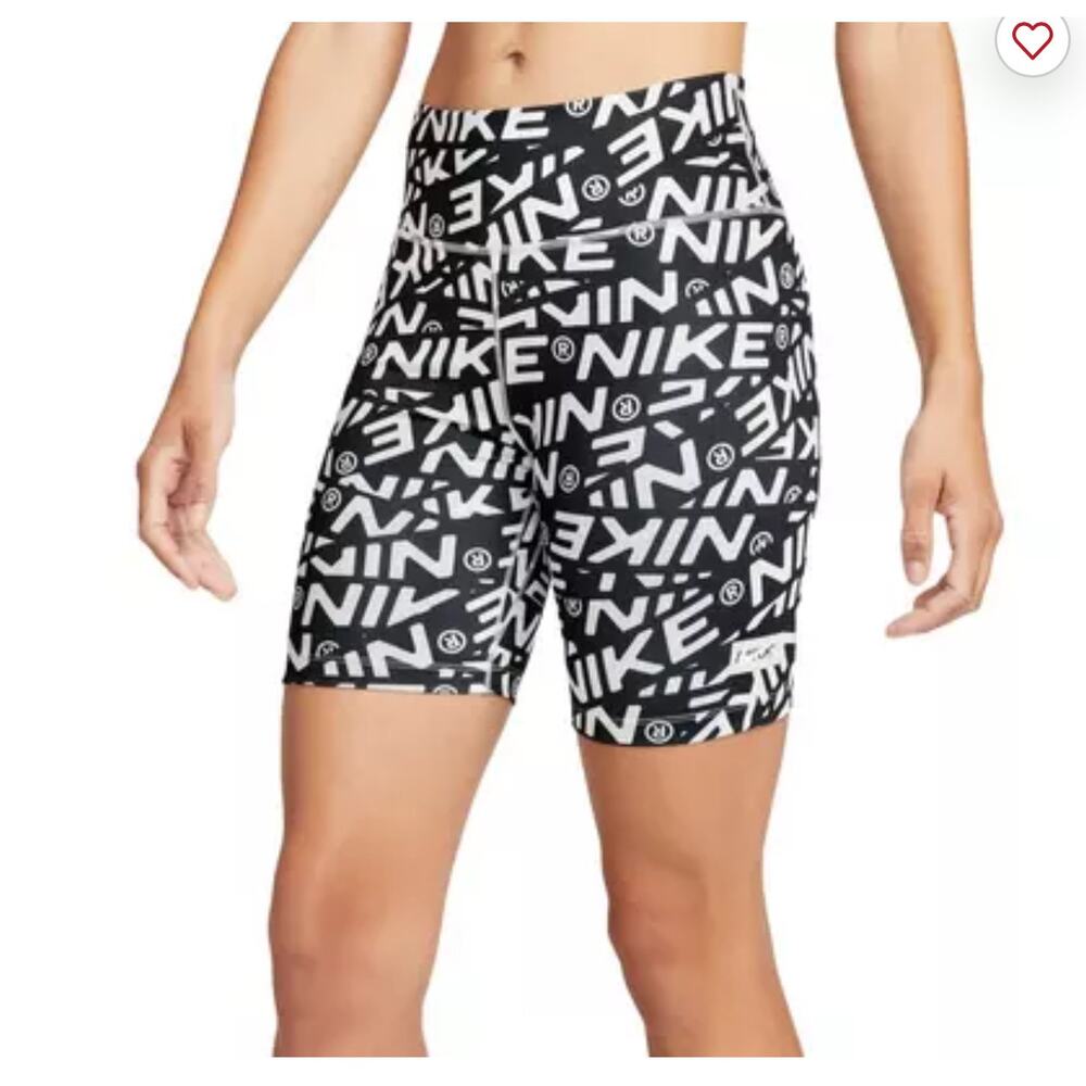 NWT Nike Women's One Mid-Rise 7" Printed Biker Shorts Size Small